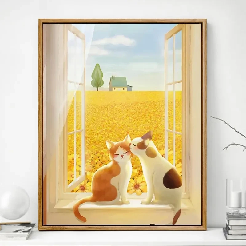Cat digital oil painting filling hand -painted paint paint color painting gift filling color oil color painting
Cat digital oil painting filling hand -painted paint paint color painting gift filling color oil color painting
