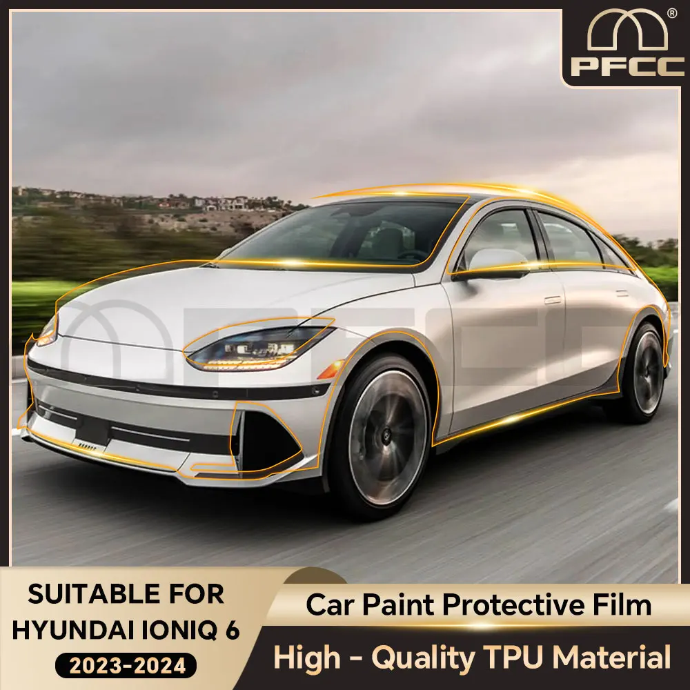 PFCC для Hyundai Ioniq 6 2023 2024, предварительно вырезанная наклейка на кузов автомобиля, защитная пленка для краски, защита от царапин, ТПУ, прозрачный бюстгальтер, наклейка PPF, 8,5 мил
PFCC для Hyundai Ioniq 6 2023 2024, предварительно вырезанная наклейка на кузов автомобиля, защитная пленка для краски, защита от царапин, ТПУ, прозрачный бюстгальтер, наклейка PPF, 8,5 мил