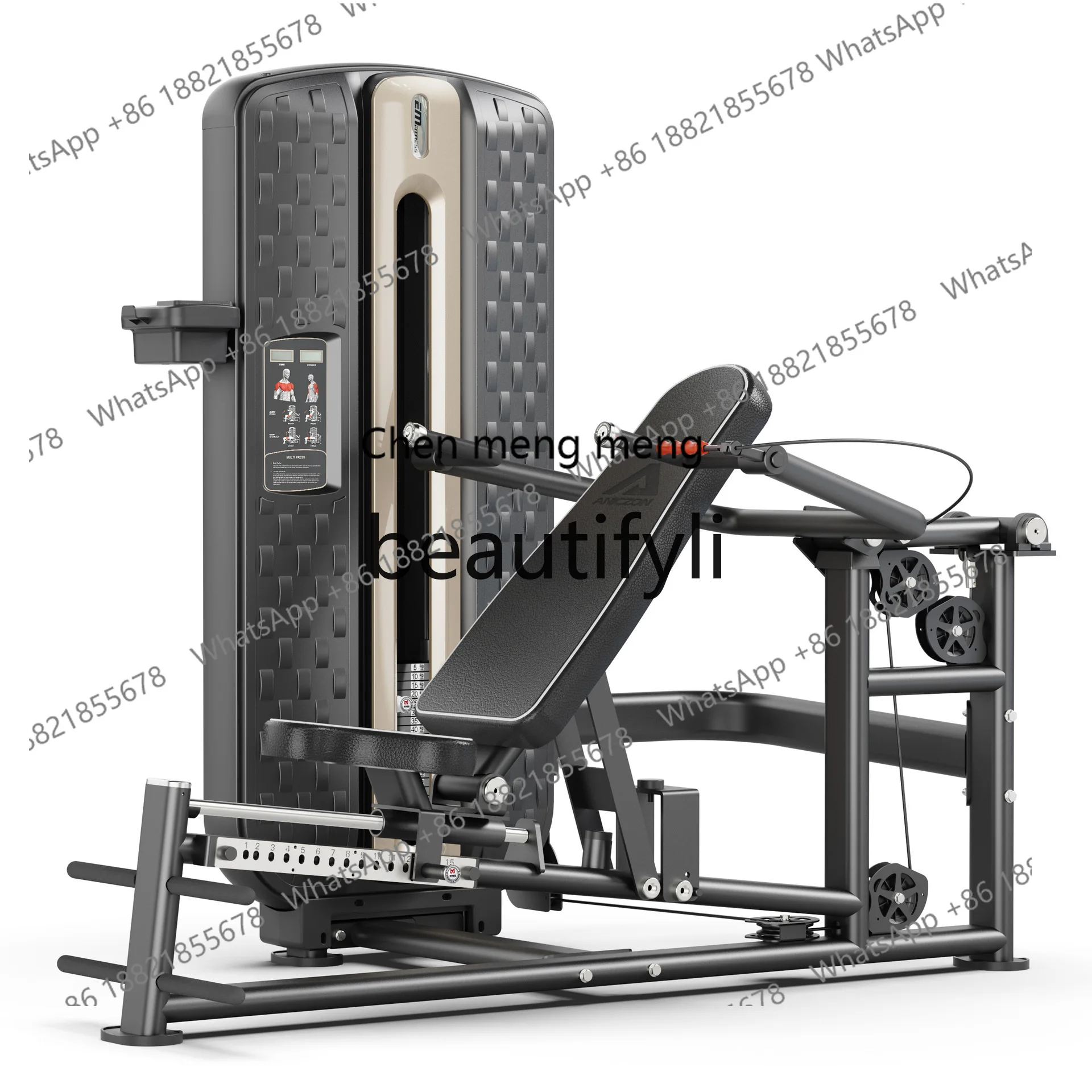 Sit-type chest push and shoulder lifting machine gym commercial dual-function chest shoulder push training device
Sit-type chest push and shoulder lifting machine gym commercial dual-function chest shoulder push training device