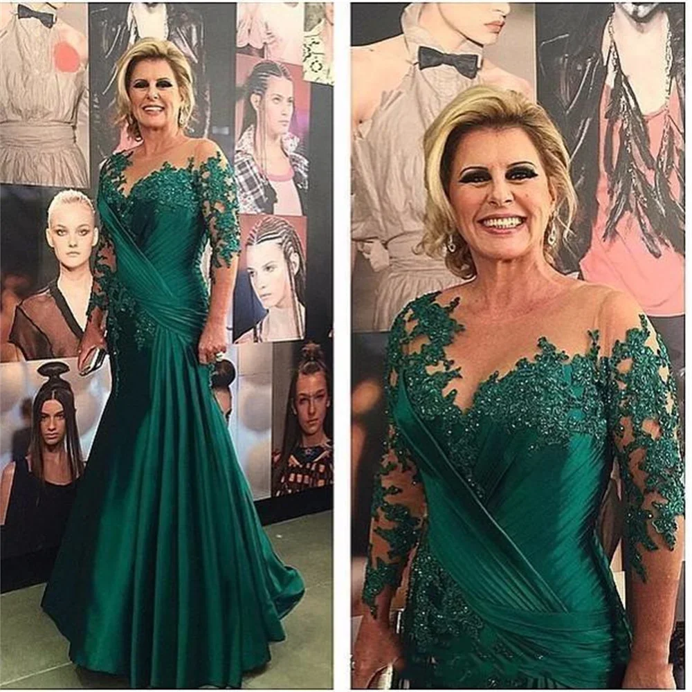 Dark Green Mother of the Bride Dresses Mermaid Scoop Lace Crystal Pleat Plus Size Ladies For Wedding Party Dress
Dark Green Mother of the Bride Dresses Mermaid Scoop Lace Crystal Pleat Plus Size Ladies For Wedding Party Dress