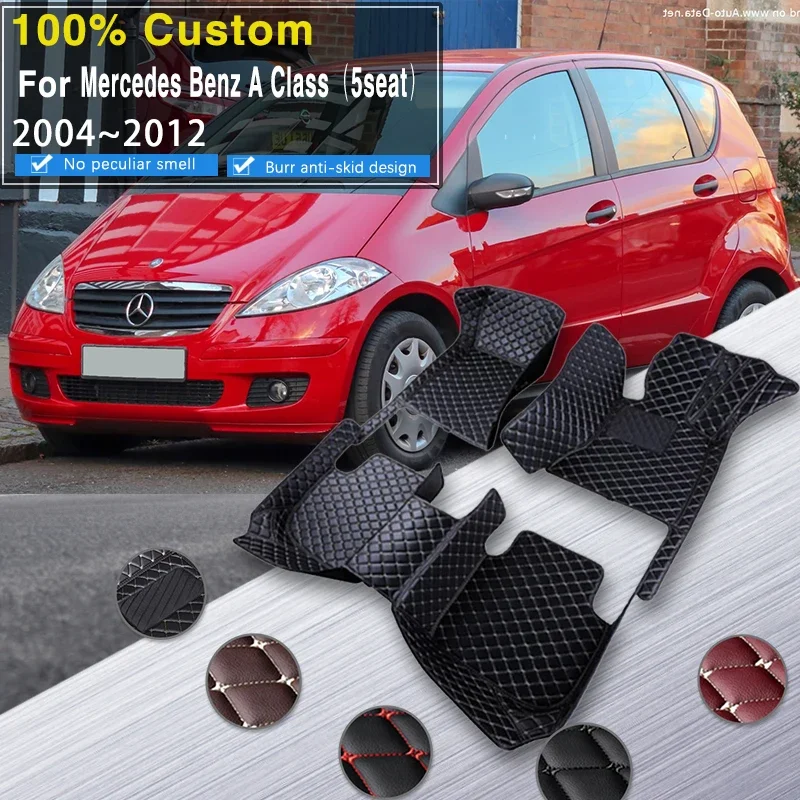 Полные автомобильные коврики RHD для Mercedes Benz A Class W169 2004 ~ 2012, кожаный коврик, нескользящие противогрязевые подушечки, автомобильный ковер, автомобильные аксессуары
Полные автомобильные коврики RHD для Mercedes Benz A Class W169 2004 ~ 2012, кожаный коврик, нескользящие противогрязевые подушечки, автомобильный ковер, автомобильные аксессуары