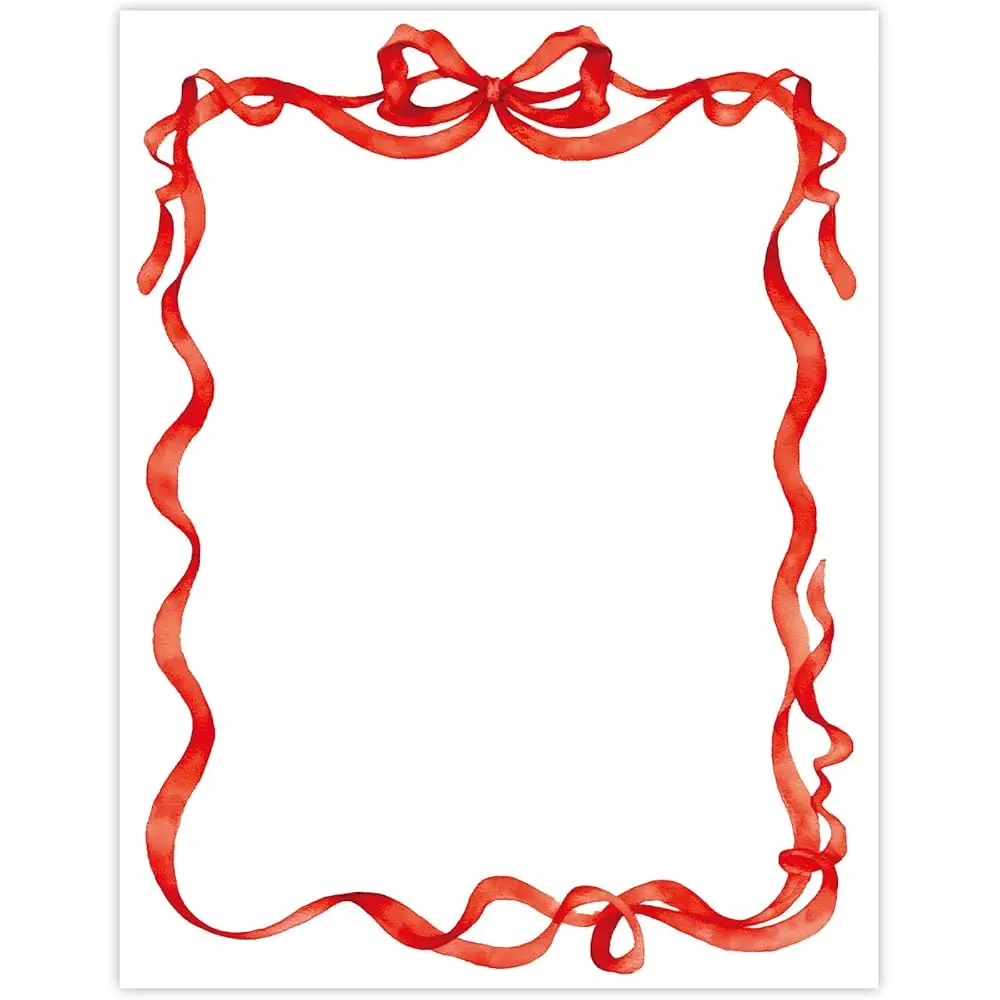 60 Sheets Valentine Red Bow Border Stationery Paper Letterhead Vintage Ribbon Bow Writing Paper for Invitation School Office
60 Sheets Valentine Red Bow Border Stationery Paper Letterhead Vintage Ribbon Bow Writing Paper for Invitation School Office
