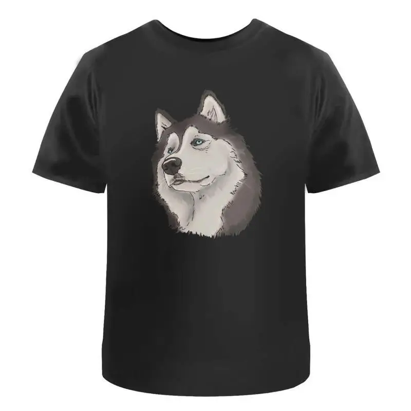 Хлопковая футболка с головой собаки хаски Ta027343
Хлопковая футболка с головой собаки хаски Ta027343