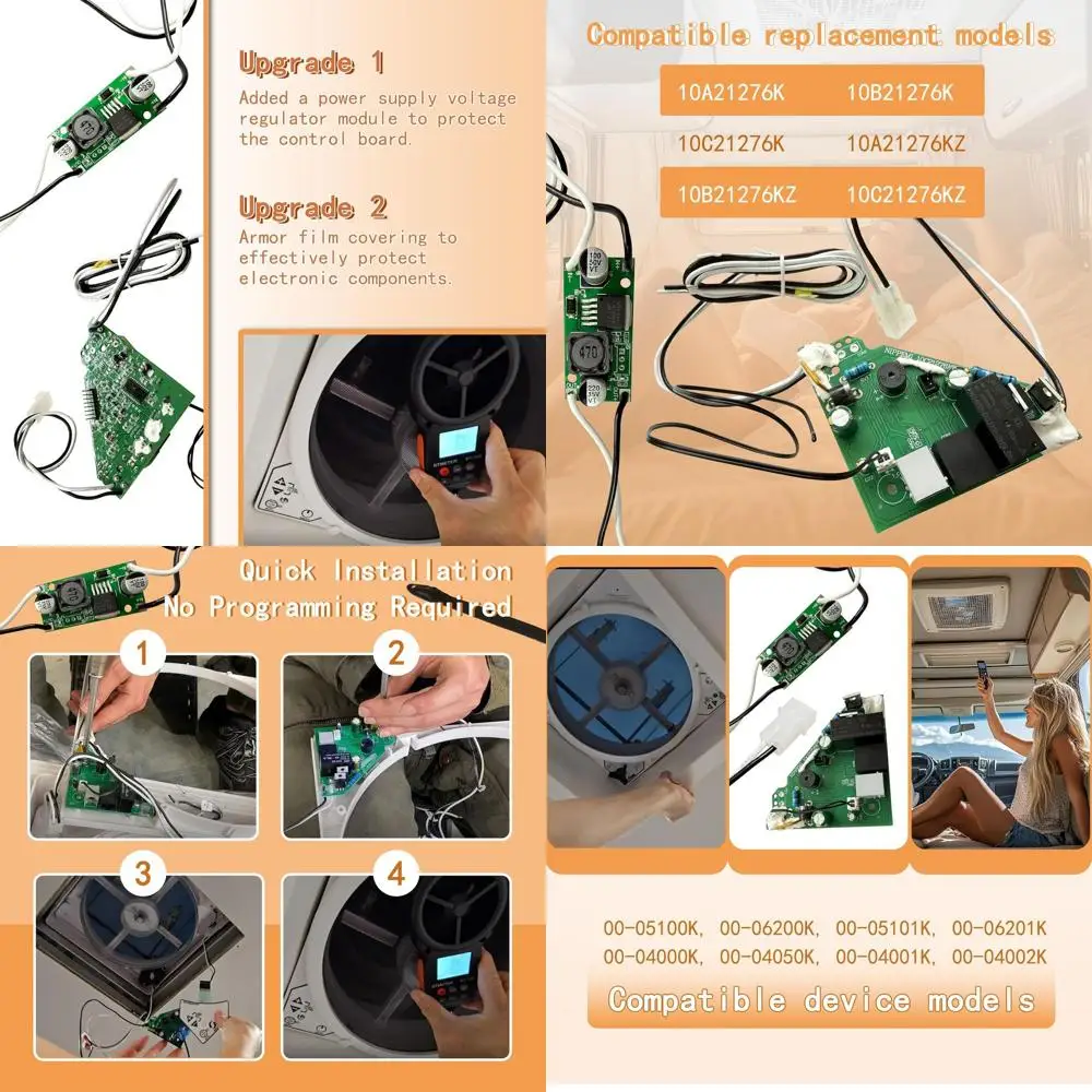 Послепродажная плата печатной платы, совместимая с MaxxFan MaxxAir Deluxe, 12 В, плата контроллера вентилятора для вентиляционного отверстия на крыше автофургона (00–05100 К, 00–06200 К, 00–
Послепродажная плата печатной платы, совместимая с MaxxFan MaxxAir Deluxe, 12 В, плата контроллера вентилятора для вентиляционного отверстия на крыше автофургона (00–05100 К, 00–06200 К, 00–