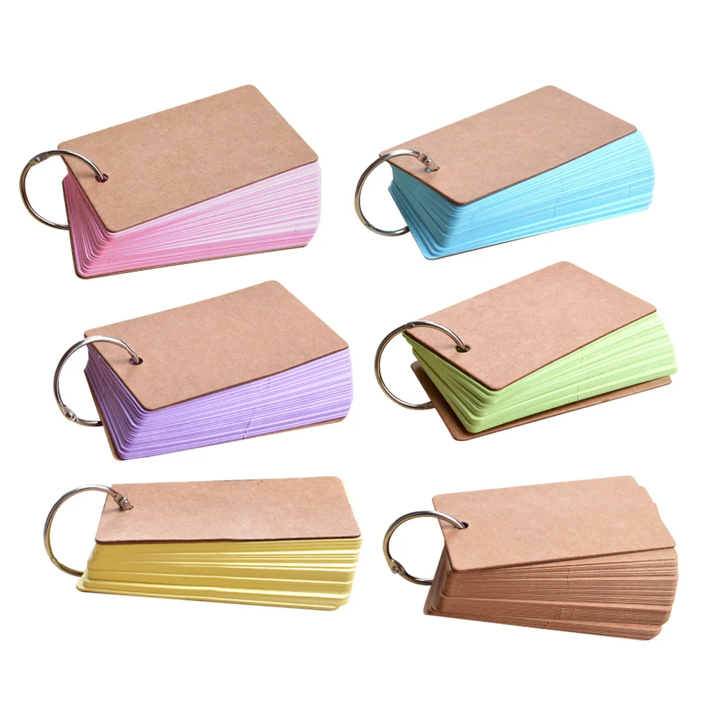6Pcs Kraft Paper Binder Ring Flash Cards Portable Refillable Notepads DIY Study Cards Office School Stationery
6Pcs Kraft Paper Binder Ring Flash Cards Portable Refillable Notepads DIY Study Cards Office School Stationery