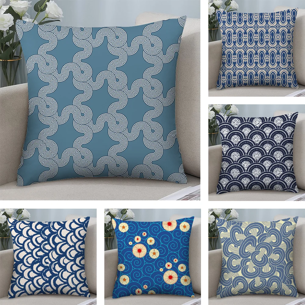 Japanese Batick Indigo Pattern Pillow Case Short Plush Pillow Covers Sofa Decorative Home Double-sided Printing Cushion Cover
Japanese Batick Indigo Pattern Pillow Case Short Plush Pillow Covers Sofa Decorative Home Double-sided Printing Cushion Cover