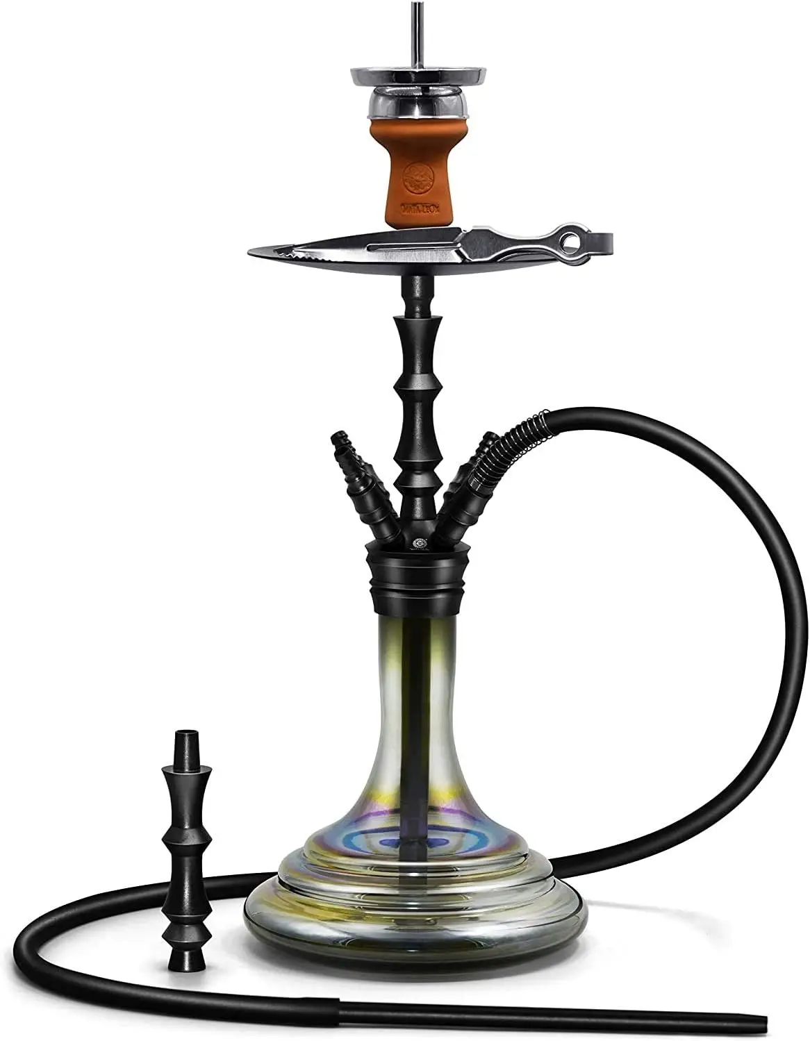 4 Hose Hookah Set 29" Tall Glass Vase Silicone Hose Clay Bowl Easy Clean
4 Hose Hookah Set 29" Tall Glass Vase Silicone Hose Clay Bowl Easy Clean
