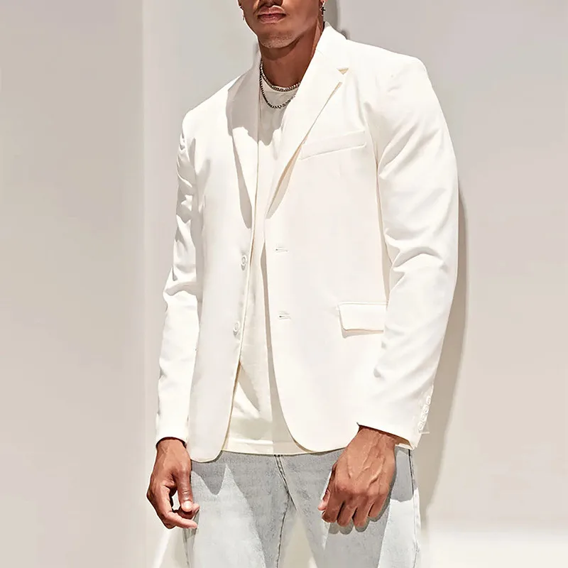 Men's Suit Jacket White Blue Tailored Collar Single Breasted Male Gentleman Business Jacket Long Sleeve Formal Fashion Blazer
Men's Suit Jacket White Blue Tailored Collar Single Breasted Male Gentleman Business Jacket Long Sleeve Formal Fashion Blazer