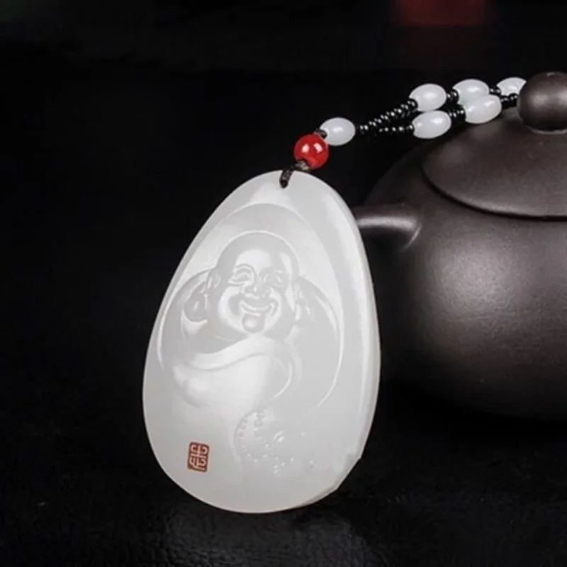 Natural White Jade Maitreya Buddha Pendant Afghan Jade Men's and Women's Necklace Pendant Sweater Chain
Natural White Jade Maitreya Buddha Pendant Afghan Jade Men's and Women's Necklace Pendant Sweater Chain