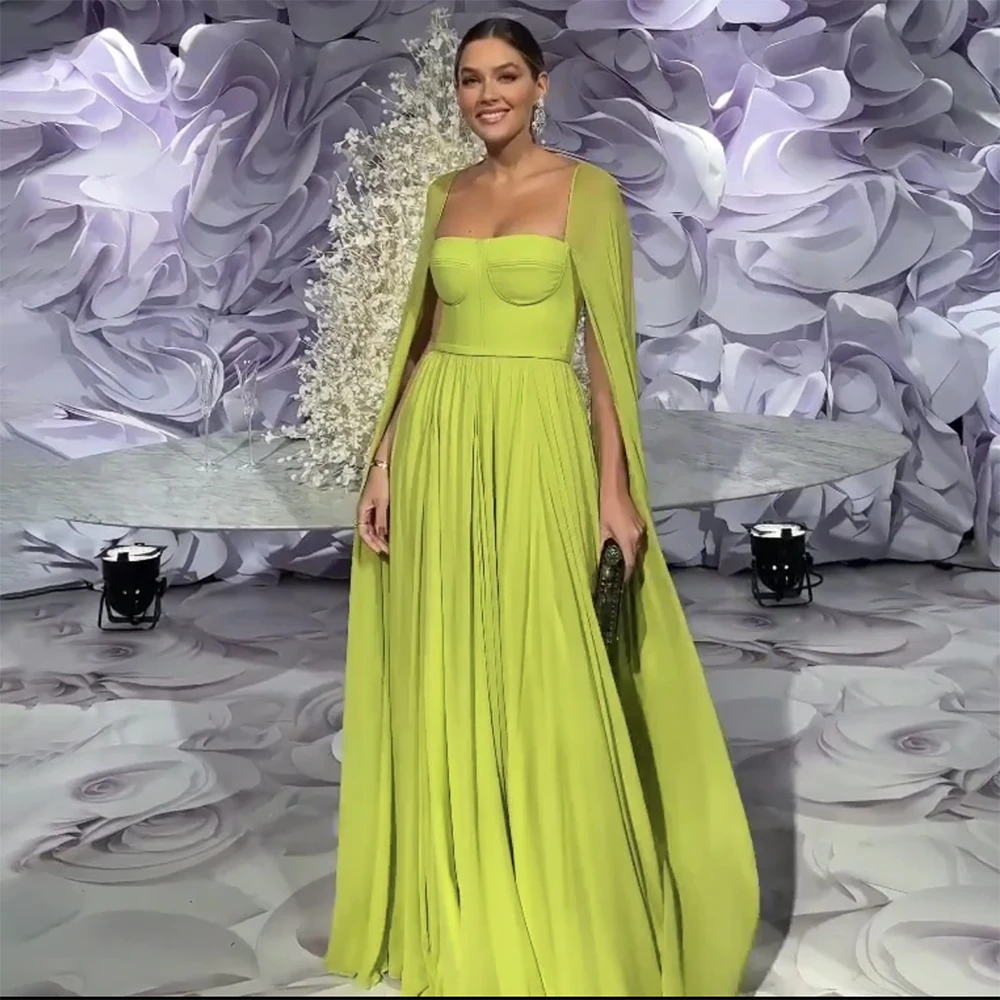 ROSELLA Lemon Yellow Square Collar Evening Dresses With Cape Sleeves Floor Length A Line Women Party Dress New 2023
ROSELLA Lemon Yellow Square Collar Evening Dresses With Cape Sleeves Floor Length A Line Women Party Dress New 2023