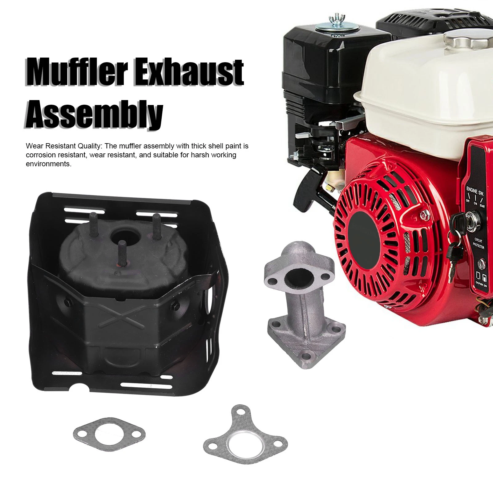 Engine Motor Muffler Exhaust Assembly Muffler Exhaust Assembly Iron for Gx240 Gx270 Engine Motor with Gasket Pipe
Engine Motor Muffler Exhaust Assembly Muffler Exhaust Assembly Iron for Gx240 Gx270 Engine Motor with Gasket Pipe