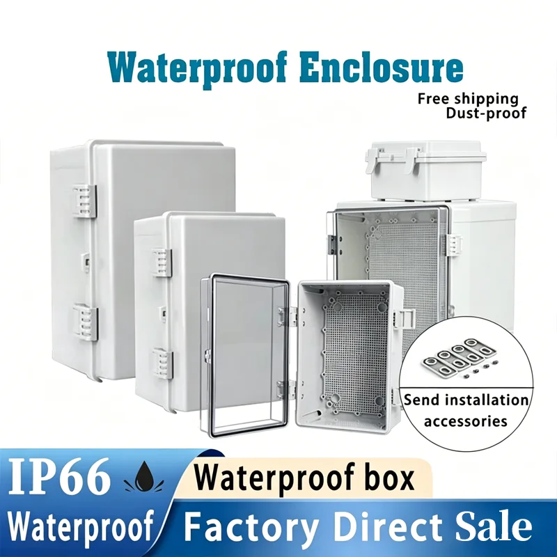 IP66 Electrical Plastic Enclosure ABS Power Junction Box Outdoor Waterproof Distribution Box for Electric Instrument Project
IP66 Electrical Plastic Enclosure ABS Power Junction Box Outdoor Waterproof Distribution Box for Electric Instrument Project