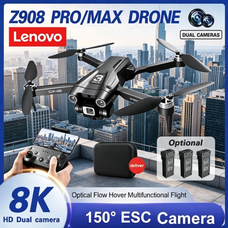Lenovo Original Z908 Pro max Drone Brushless Motor WIFI FPV,8K Professional HD Dual Camera RC Folding Quadcopter Helicopter toys
Lenovo Original Z908 Pro max Drone Brushless Motor WIFI FPV,8K Professional HD Dual Camera RC Folding Quadcopter Helicopter toys
