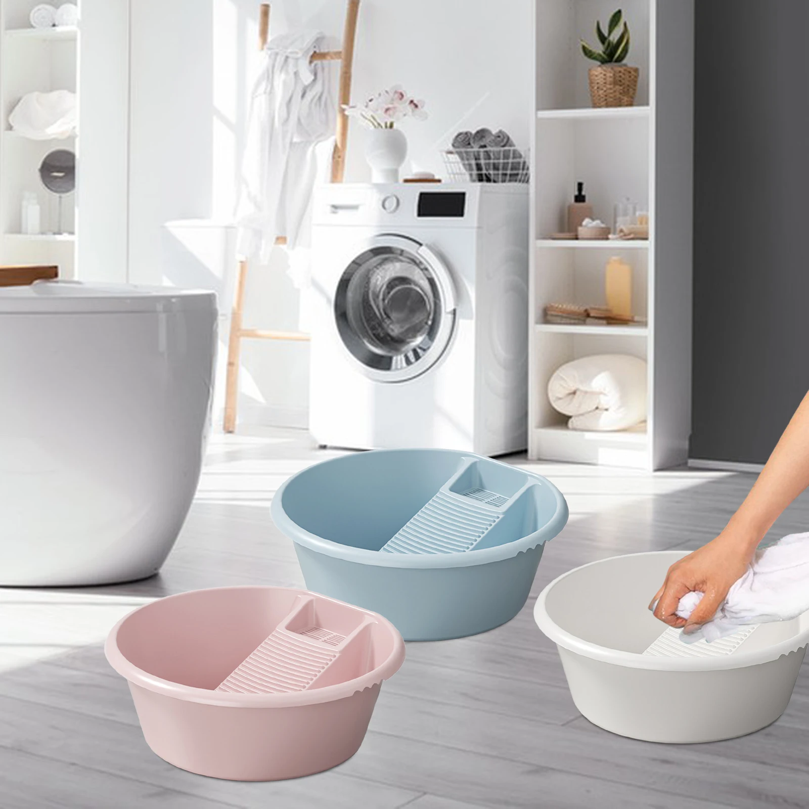 Washboard Non Slip Hand Washing Board Laundry Wash Tub Plastic Basin with Washboard for Blouses Household T Shirts Pants Socks
Washboard Non Slip Hand Washing Board Laundry Wash Tub Plastic Basin with Washboard for Blouses Household T Shirts Pants Socks