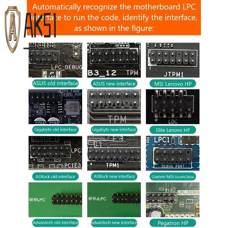 AK51-TL631 Pro LPC-DEBUG Diagnostic Card PCI PCI-E Mini PCI-E Motherboard Multifunction
AK51-TL631 Pro LPC-DEBUG Diagnostic Card PCI PCI-E Mini PCI-E Motherboard Multifunction