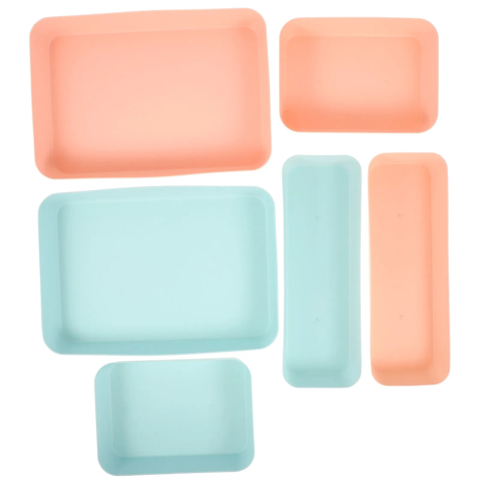 6Pcs Versatile Desk Drawer Organizer Trays Colorful Plastic Storage Bins for Small Items Screws Earrings Electronics Office Home
6Pcs Versatile Desk Drawer Organizer Trays Colorful Plastic Storage Bins for Small Items Screws Earrings Electronics Office Home