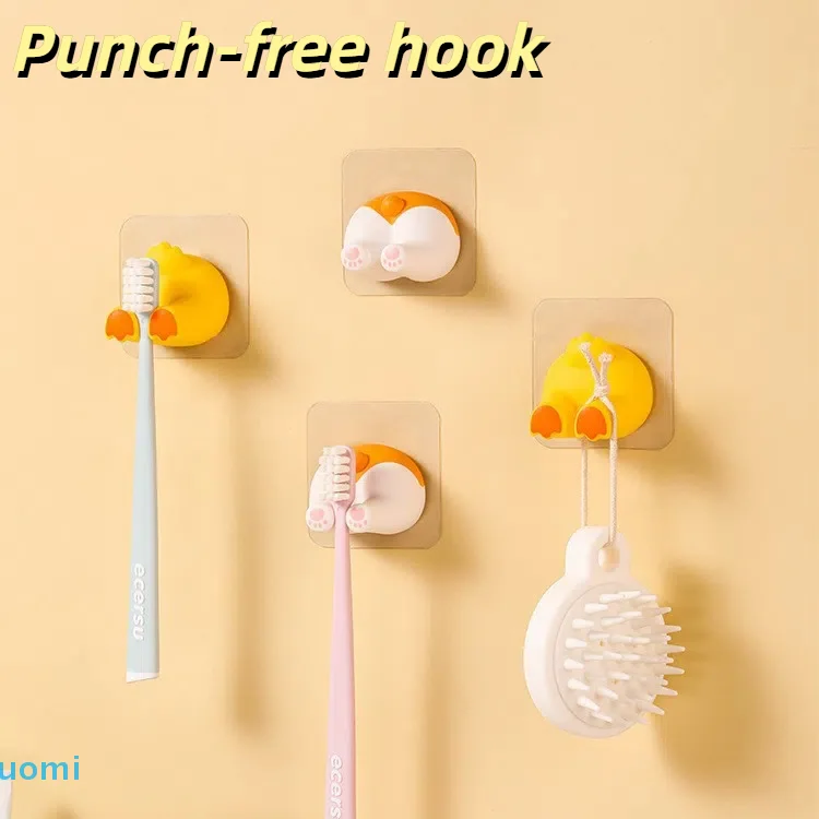 Punch-Free Wall Hook Cartoon Animal Tail Toothbrush Holder Cute Self-adhesive Bathroom Towel Hook Children Toothbrush Holder
Punch-Free Wall Hook Cartoon Animal Tail Toothbrush Holder Cute Self-adhesive Bathroom Towel Hook Children Toothbrush Holder 