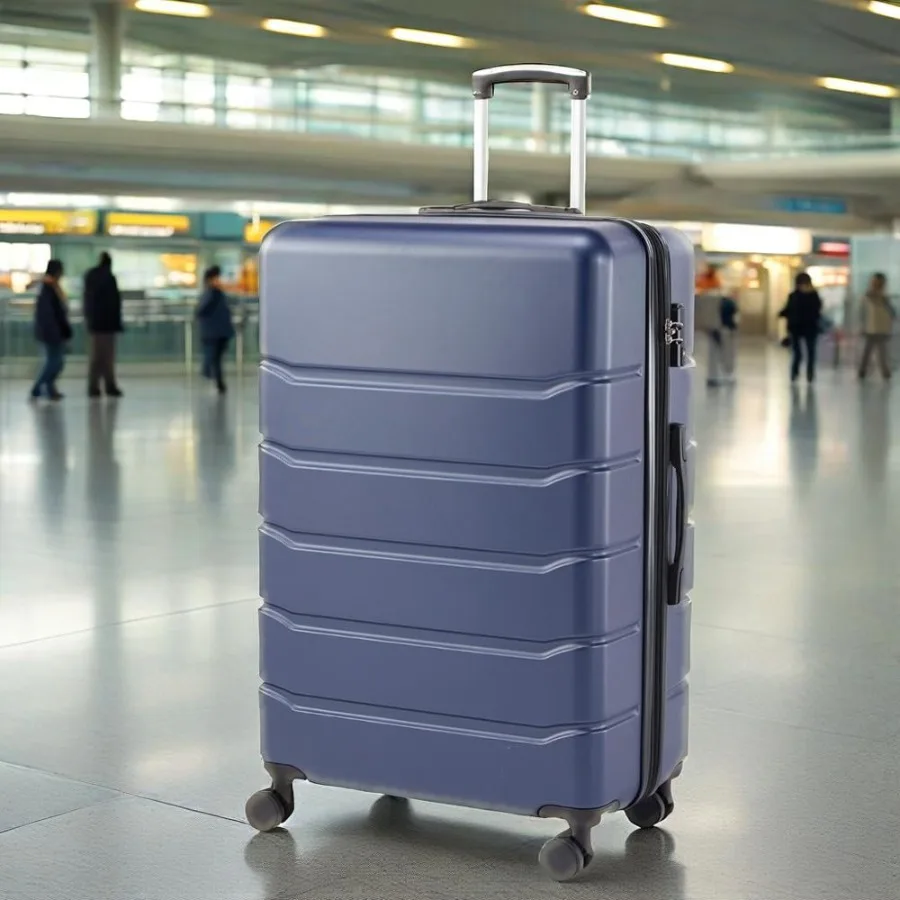 24 Inch Hardside Luggage, Expandable Rolling Luggage with TSA Lock and Spinner Wheels, Blue
24 Inch Hardside Luggage, Expandable Rolling Luggage with TSA Lock and Spinner Wheels, Blue