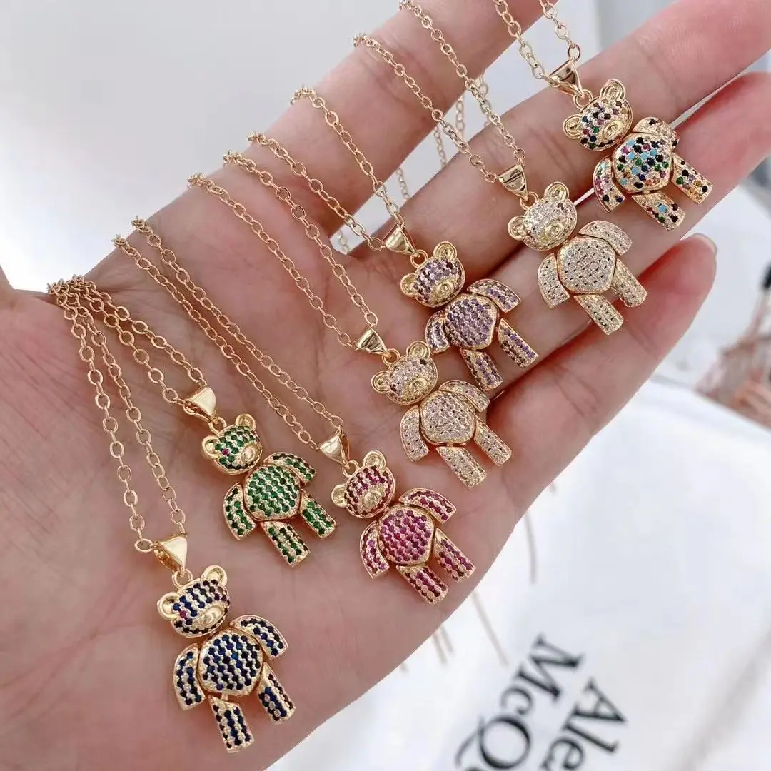 5PCS, 2023 Trendy Gold Color Copper Animal Jewelry Female Party Accessories CZ Zircon Bear Pendant Necklace For Women Girl
5PCS, 2023 Trendy Gold Color Copper Animal Jewelry Female Party Accessories CZ Zircon Bear Pendant Necklace For Women Girl