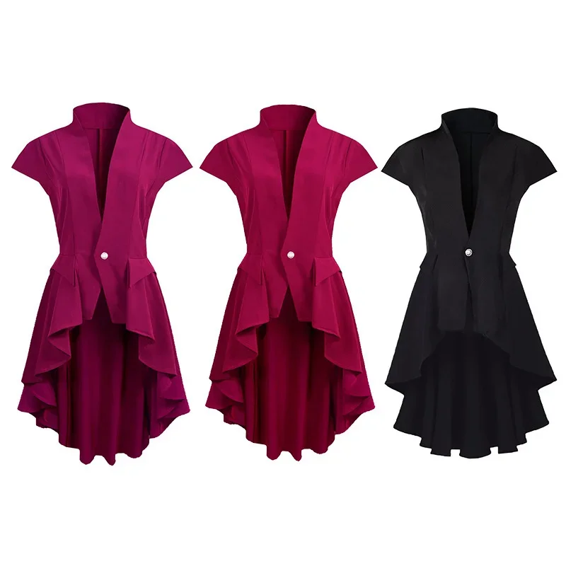 Women Medieval Victorian Costume Tuxedo Tailcoat Gothic Steampunk Trench Irregular Hem Vintage Frock Outfit Coat
Women Medieval Victorian Costume Tuxedo Tailcoat Gothic Steampunk Trench Irregular Hem Vintage Frock Outfit Coat