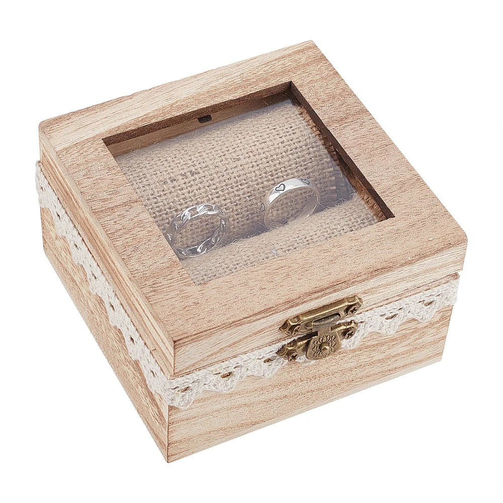 Particle Board Flip Cover Box with PVC Ramie Cotton Fabric and Metal Clasps for Necklace Square with Clear Window Tan
Particle Board Flip Cover Box with PVC Ramie Cotton Fabric and Metal Clasps for Necklace Square with Clear Window Tan