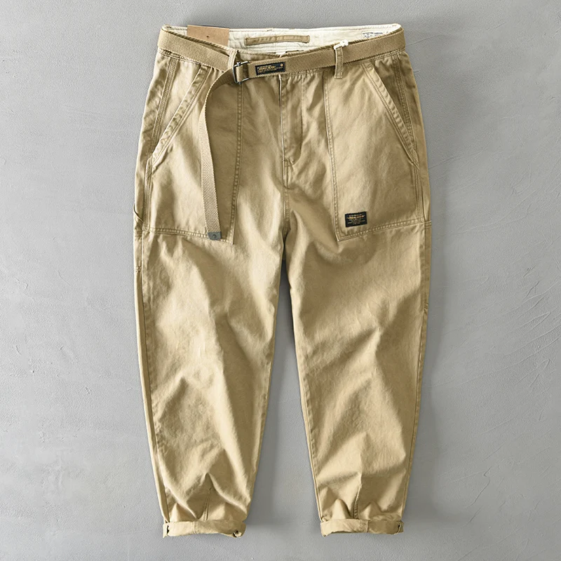 American Style Retro Military Green Loose Straight Casual Long Pants Unisex Workwear Trousers Pocket Detail Khaki Cotton
American Style Retro Military Green Loose Straight Casual Long Pants Unisex Workwear Trousers Pocket Detail Khaki Cotton