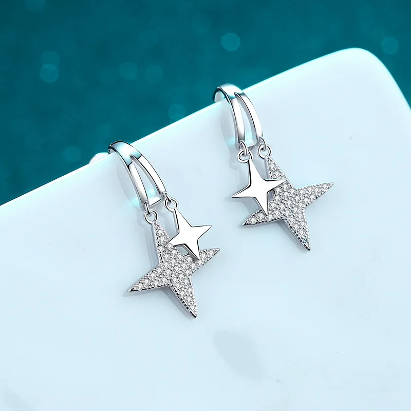 Luxury Platinum Pt950 Drop Earrings for Women Design Sense Niche Fine Jewelry Star Full 0.44ct Moissanite Diamond Earrings Gift
Luxury Platinum Pt950 Drop Earrings for Women Design Sense Niche Fine Jewelry Star Full 0.44ct Moissanite Diamond Earrings Gift