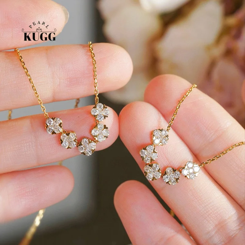 KUGG 100% 18K Yellow Gold Necklace 0.75carat Real Natural Diamond Pendant Necklace Cute Elegant Style Wedding Jewelry for Women
KUGG 100% 18K Yellow Gold Necklace 0.75carat Real Natural Diamond Pendant Necklace Cute Elegant Style Wedding Jewelry for Women
