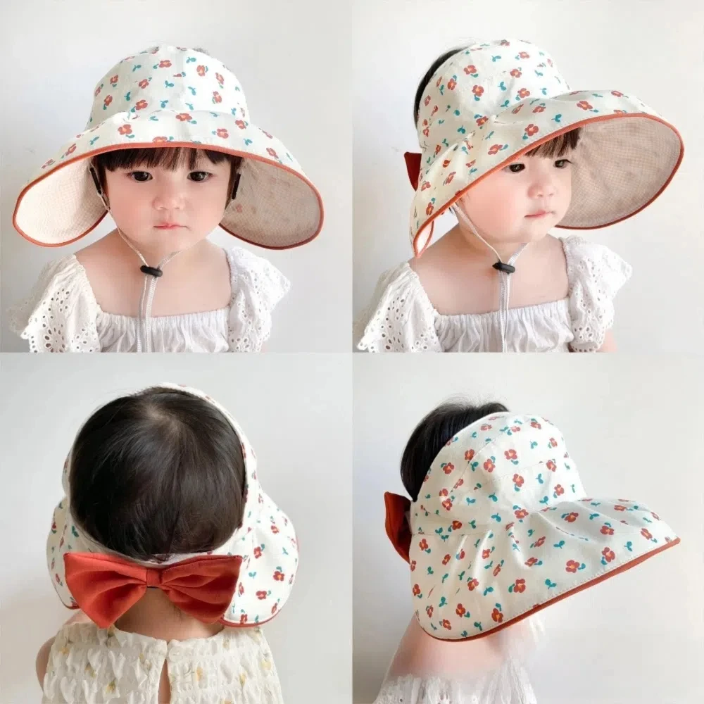 Fashion Korean Style Flower Bucket Cap Bowknot Cotton Empty Top Sunhat Breathable Wide Brim Baby Shading Hat Baby
Fashion Korean Style Flower Bucket Cap Bowknot Cotton Empty Top Sunhat Breathable Wide Brim Baby Shading Hat Baby