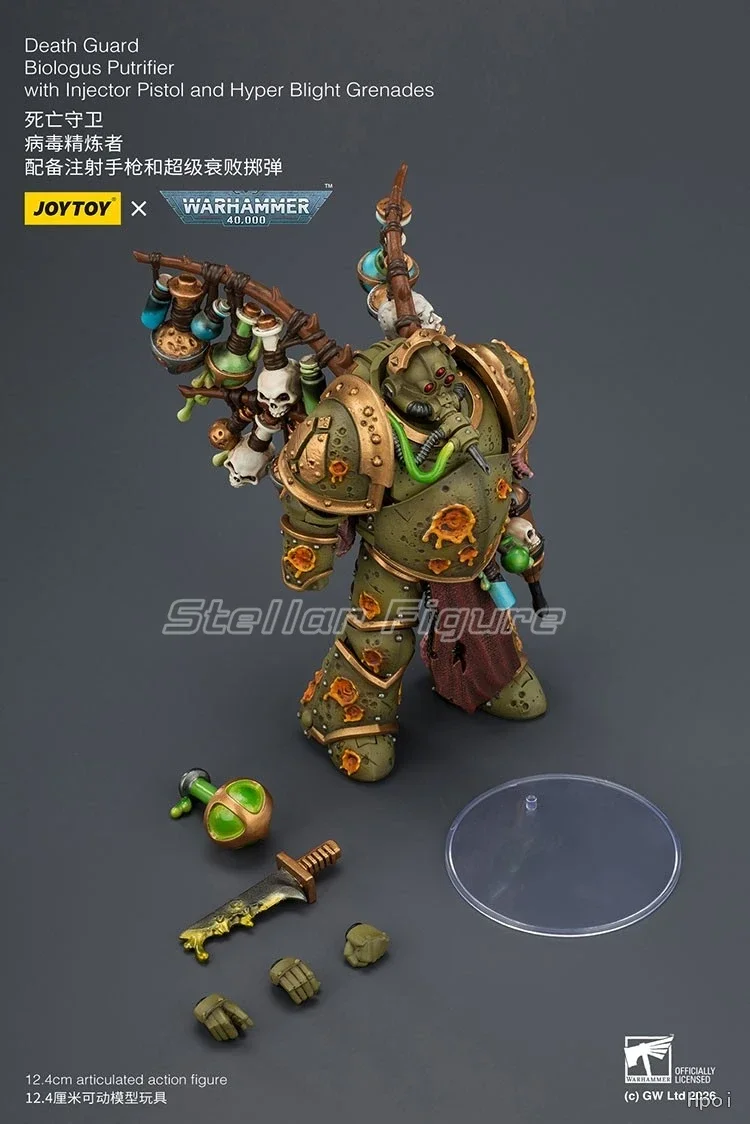【SF】1/18 JOYTOY Warhammer 40K Death Guard Biologus Putrifier with Injector Pistol and Hyper Blight Grenades Action Figure Model
【SF】1/18 JOYTOY Warhammer 40K Death Guard Biologus Putrifier with Injector Pistol and Hyper Blight Grenades Action Figure Model