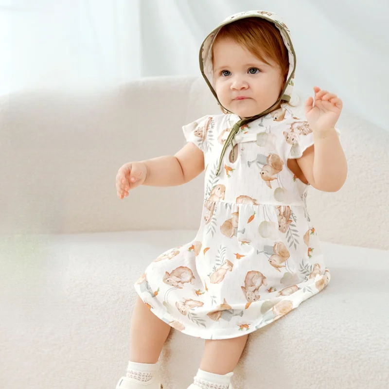 OUYUN летнее платье для маленьких девочек с милым принтом в стиле принцессы, дышащая хлопковая смесь, повседневная праздничная одежда, рост 80-120 см
OUYUN летнее платье для маленьких девочек с милым принтом в стиле принцессы, дышащая хлопковая смесь, повседневная праздничная одежда, рост 80-120 см