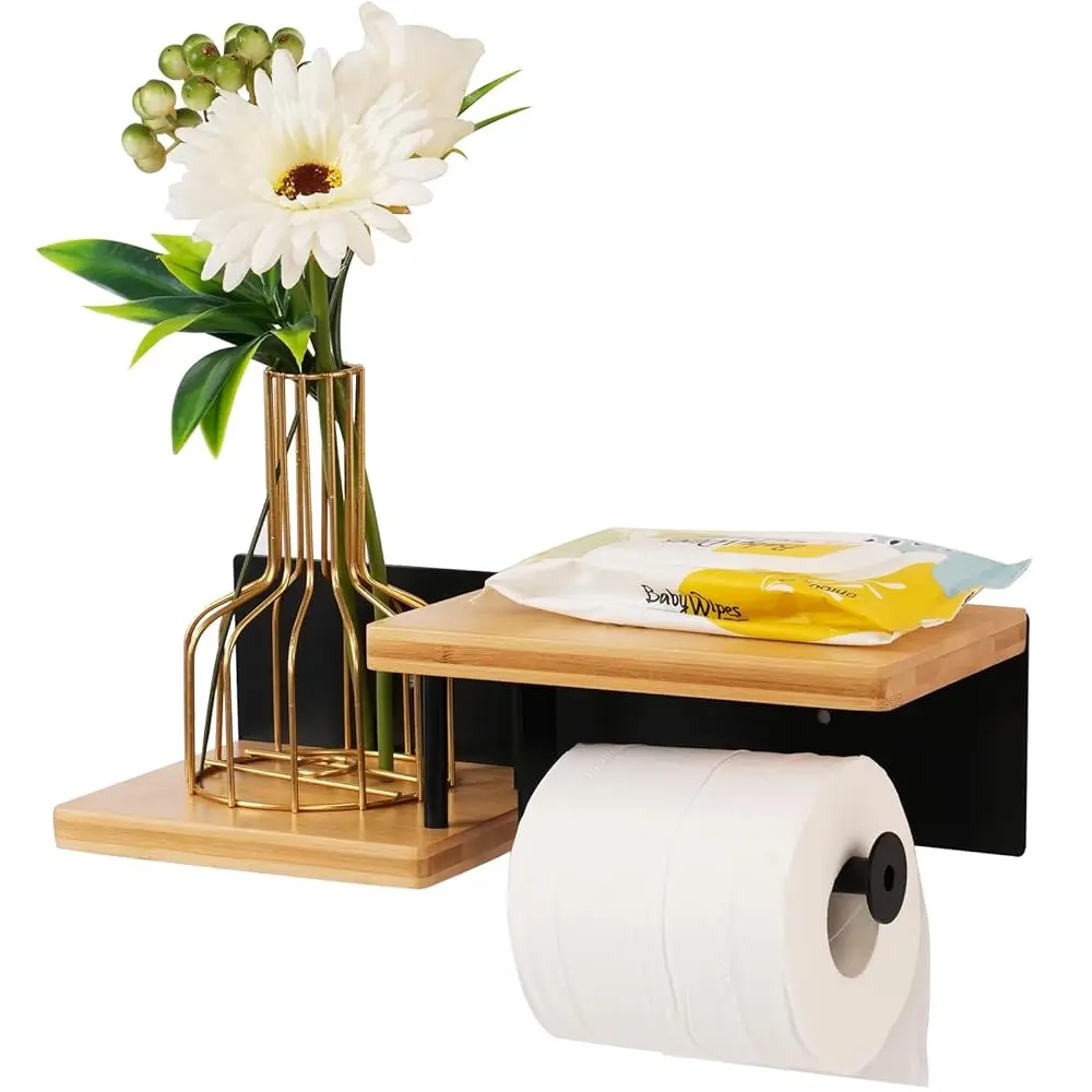 Free Shipping-Wooden Toilet Paper Holder with Phone Shelf, Wall Mount and Adhesive Mount Wood Tissue Paper Roll Holder with Wipe
Free Shipping-Wooden Toilet Paper Holder with Phone Shelf, Wall Mount and Adhesive Mount Wood Tissue Paper Roll Holder with Wipe