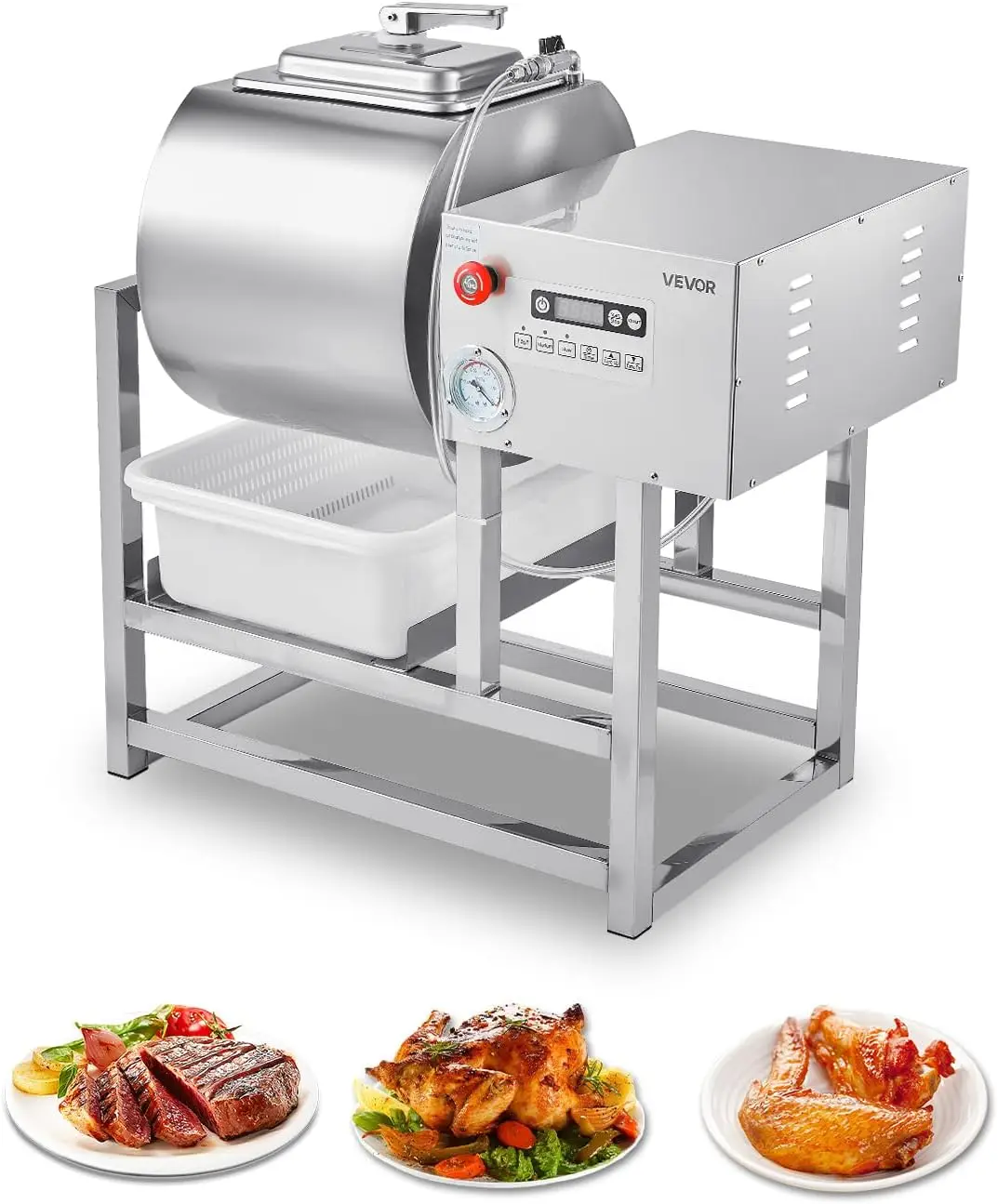 Commercial Meat Tumbler Marinator 40L Vacuum Tumbler Marinating Machine with Bidirectional Rotation and 3 Speed Stainless
Commercial Meat Tumbler Marinator 40L Vacuum Tumbler Marinating Machine with Bidirectional Rotation and 3 Speed Stainless