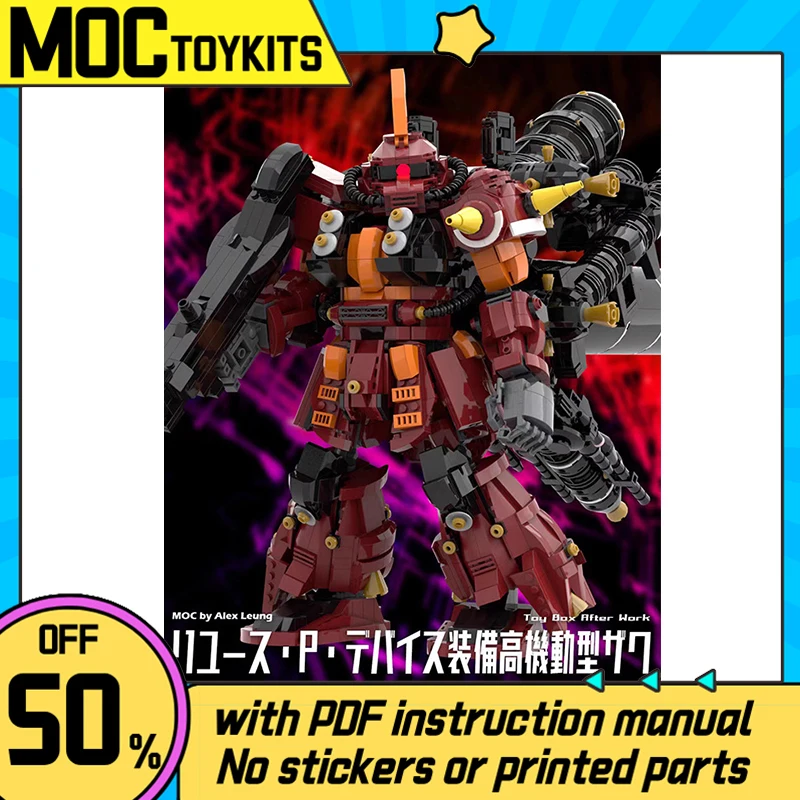 Строительные блоки Mech Warrior серии MOC, креативный MS-06R, высокая мобильность, робот Zhagu II, кирпич, набор моделей «сделай сам», детские игрушки, подарки
Строительные блоки Mech Warrior серии MOC, креативный MS-06R, высокая мобильность, робот Zhagu II, кирпич, набор моделей «сделай сам», детские игрушки, подарки