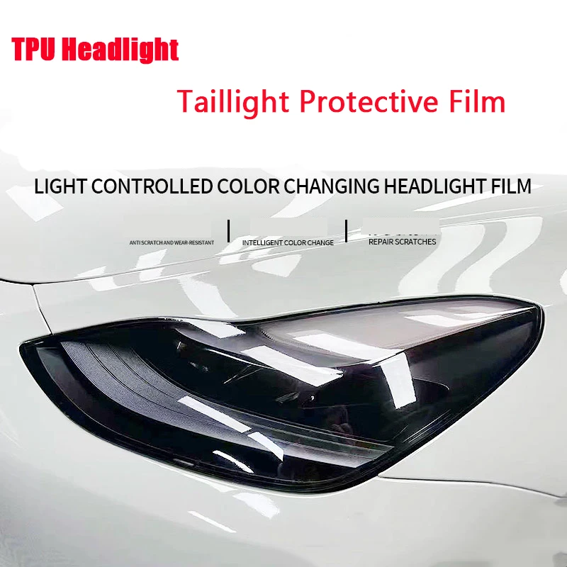 TPU Car headlight Protective film change white to black purple smoked black light black film headlight taillight protective film
TPU Car headlight Protective film change white to black purple smoked black light black film headlight taillight protective film