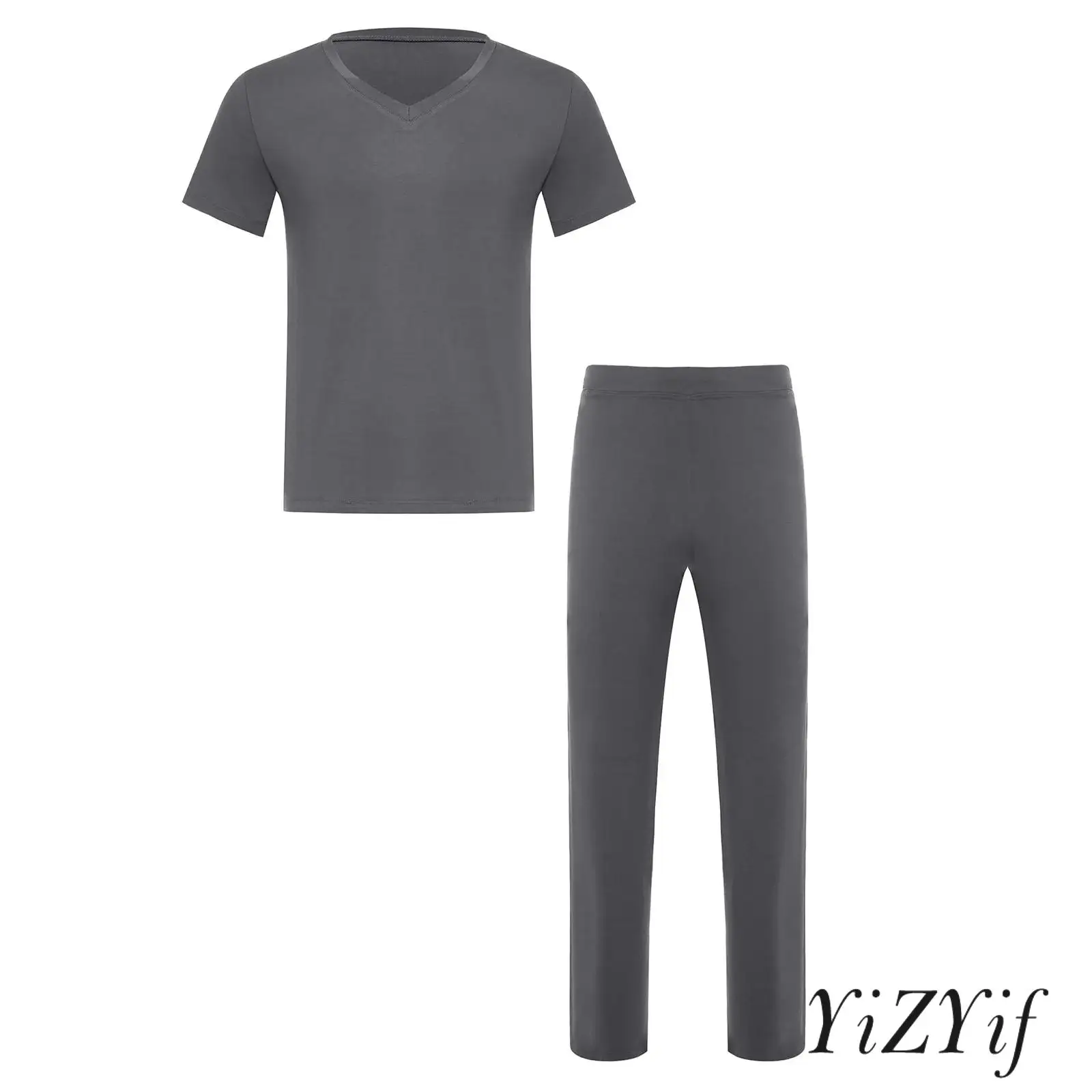 Men Yoga Dance Training Tee and Pants Outfit Short Sleeve T-shirt Top Elastic Waistband Trousers Set for Latin Aerobics Workout
Men Yoga Dance Training Tee and Pants Outfit Short Sleeve T-shirt Top Elastic Waistband Trousers Set for Latin Aerobics Workout