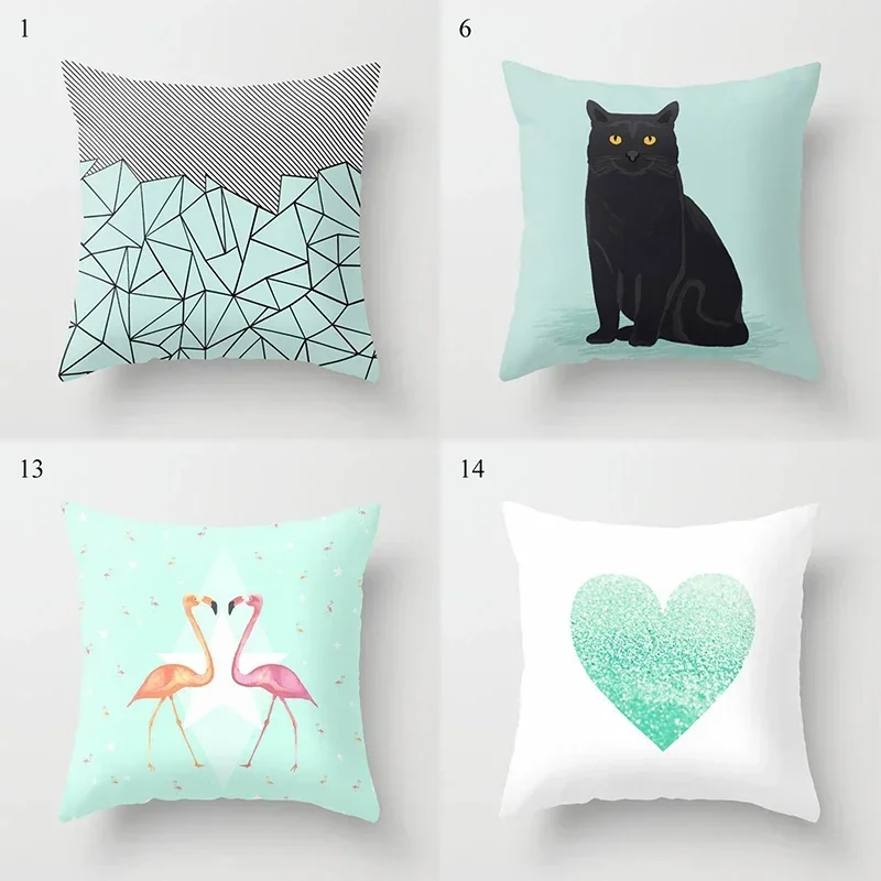 45x45cm Fresh Mint Green Geometric Animal Love Pillowcase Comfortable sofa Car Seat Cushion Cover Room aesthetic Home decor
45x45cm Fresh Mint Green Geometric Animal Love Pillowcase Comfortable sofa Car Seat Cushion Cover Room aesthetic Home decor