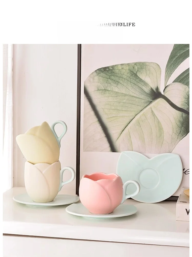 Tlife Bud Vintage European Tulip Ceramic Coffee Cup And Plate Set Home Use Floral Fragrance Nordic Style Geometric Pattern
Tlife Bud Vintage European Tulip Ceramic Coffee Cup And Plate Set Home Use Floral Fragrance Nordic Style Geometric Pattern