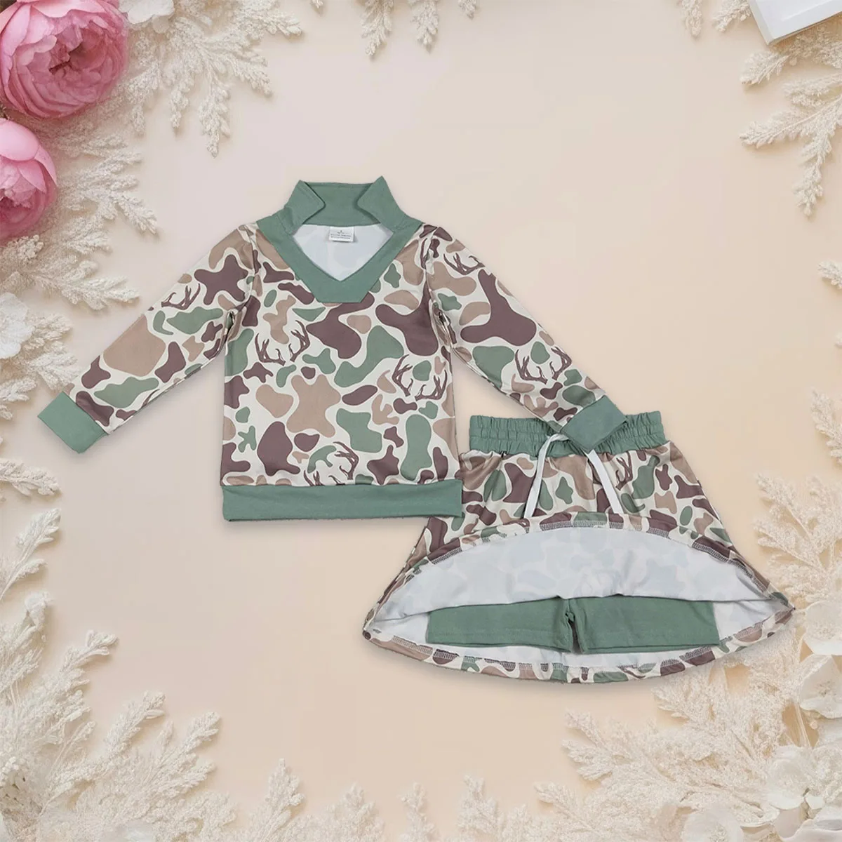 Baby Girl Long Sleeve Pullover Southern Hunting Deer Camo Top Skirt Skorts Set Fashion Toddler Kids Children Outfit Wholesale
Baby Girl Long Sleeve Pullover Southern Hunting Deer Camo Top Skirt Skorts Set Fashion Toddler Kids Children Outfit Wholesale