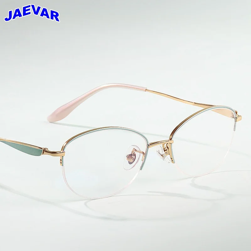 JAEVAR Pure Titanium Eyeglass Frame Retro Half Frame Women's Eyeglass Frame Ultra Light Business Women's Frame 95201
JAEVAR Pure Titanium Eyeglass Frame Retro Half Frame Women's Eyeglass Frame Ultra Light Business Women's Frame 95201