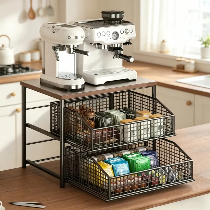 Modern Kitchen Microwave Shelf Organizer, Space-Saving Countertop Storage Rack, Stylish Design for Appliances Storage
Modern Kitchen Microwave Shelf Organizer, Space-Saving Countertop Storage Rack, Stylish Design for Appliances Storage