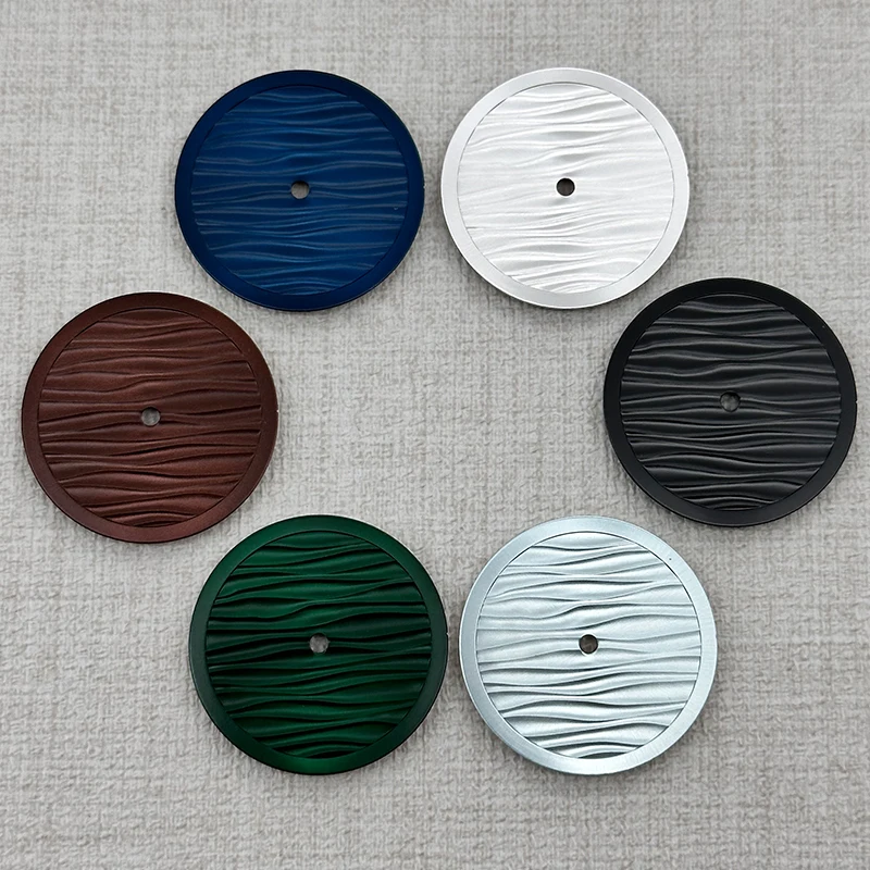 28.5mm Dial NH35 Wavy Textured Dial Compatible with SKX007 NH35 4R Miyota 8215 and ETA 2824 Movements Dial Replacement
28.5mm Dial NH35 Wavy Textured Dial Compatible with SKX007 NH35 4R Miyota 8215 and ETA 2824 Movements Dial Replacement