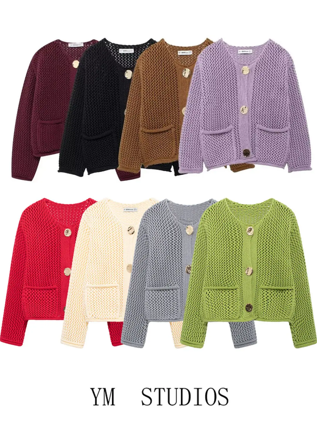 Women's Knitted Hollow out Cardigan Svel Long Sve round Ne ort Length Spring Faion Outerwear with Buttons
Women's Knitted Hollow out Cardigan Svel Long Sve round Ne ort Length Spring Faion Outerwear with Buttons