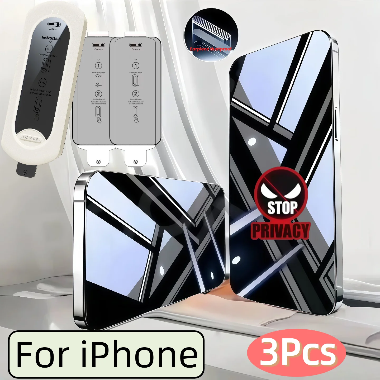 3Pcs Anti-Spy Privacy Tempered Glass Screen Protector for iPhone HD Clear Scratch Resist Compatible with Multiple Models
3Pcs Anti-Spy Privacy Tempered Glass Screen Protector for iPhone HD Clear Scratch Resist Compatible with Multiple Models
