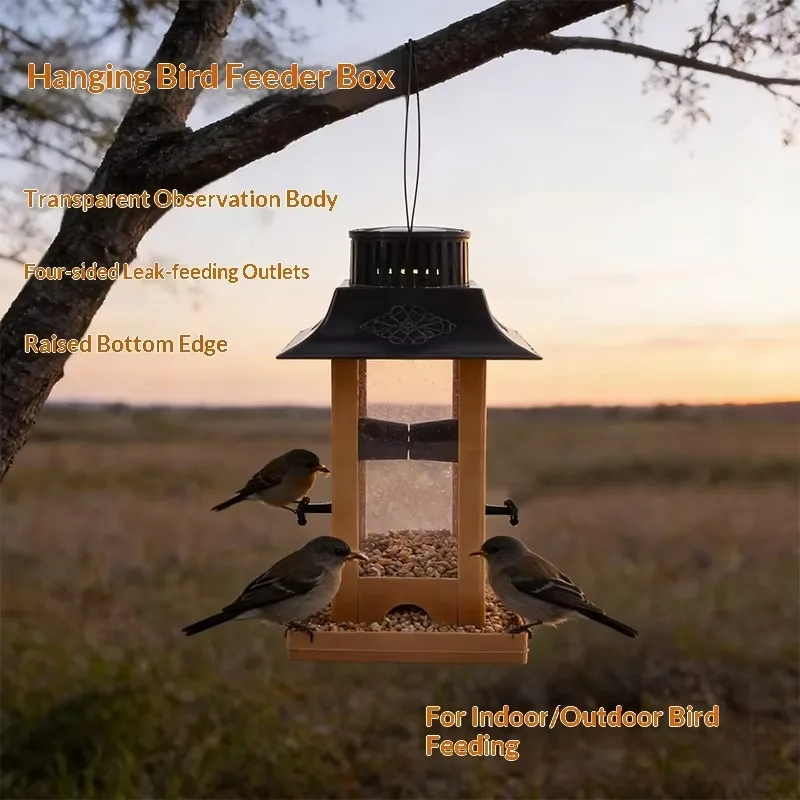 Outdoor Bird Feeder for Balconies Courtyards-Semi-Automatic Anti-Spill Waterproof Hanging Design All Seasons Indoor/Outdoor Use
Outdoor Bird Feeder for Balconies Courtyards-Semi-Automatic Anti-Spill Waterproof Hanging Design All Seasons Indoor/Outdoor Use