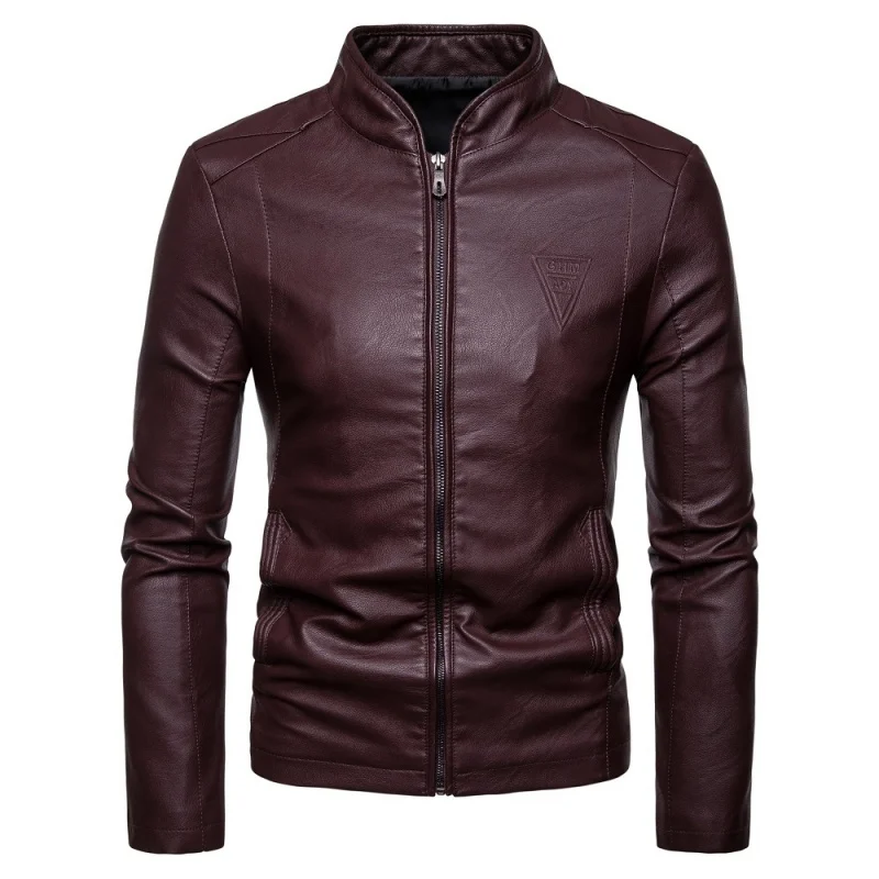 Spring Autumn Men's Fashion Stand Collar PU Leather Jacket Solid Color Plus Size Slim Fit Casual Motorcycle Leather Jacket
Spring Autumn Men's Fashion Stand Collar PU Leather Jacket Solid Color Plus Size Slim Fit Casual Motorcycle Leather Jacket