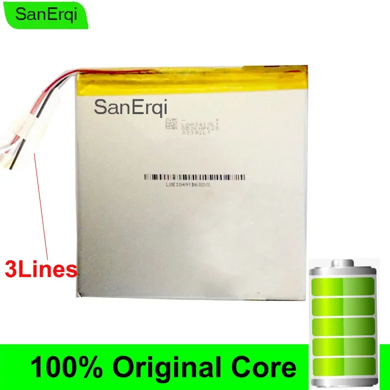 SanErqi 3Lines 6000mah Polymer lithium ion Li-ion battery for tablet pc A80H A80HD A80S A80se X80H X80HD X80Plus X80Pro battery
SanErqi 3Lines 6000mah Polymer lithium ion Li-ion battery for tablet pc A80H A80HD A80S A80se X80H X80HD X80Plus X80Pro battery