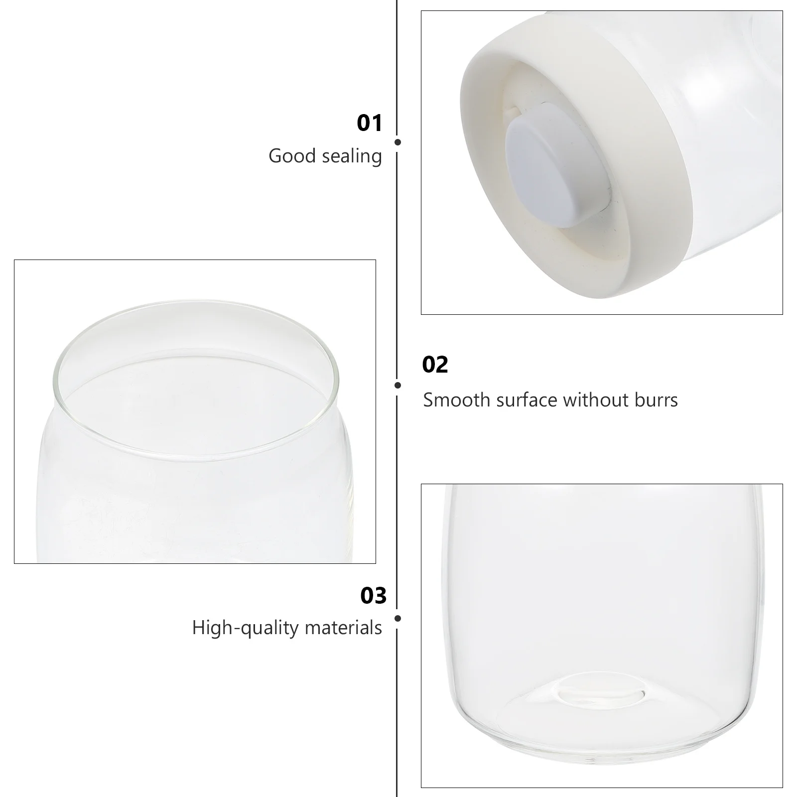 1Pcs Sealing Can High Borosilicate Glass Jar Transparent Food Storage Container with Push Lid for Kitchen Honey Grains Pickle
1Pcs Sealing Can High Borosilicate Glass Jar Transparent Food Storage Container with Push Lid for Kitchen Honey Grains Pickle