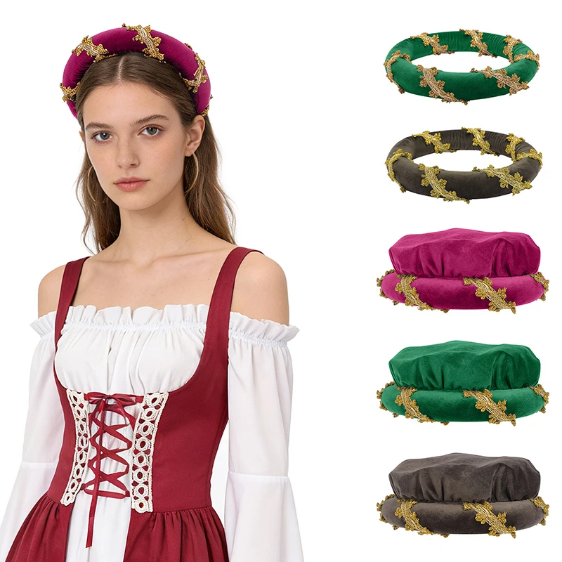 Velvet Renaissance Bourrelet Padded Roll Cap Medieval Stuffed Circlet Headpiece for Halloween Cosplay Costume
Velvet Renaissance Bourrelet Padded Roll Cap Medieval Stuffed Circlet Headpiece for Halloween Cosplay Costume