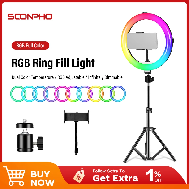 LED Ring Lighting Photographic Selfie Live Ring Lamp USB Charging Fill light for Video Shouting with Phone Holder Tripod
LED Ring Lighting Photographic Selfie Live Ring Lamp USB Charging Fill light for Video Shouting with Phone Holder Tripod